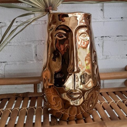 Gouden vaas met gezicht large